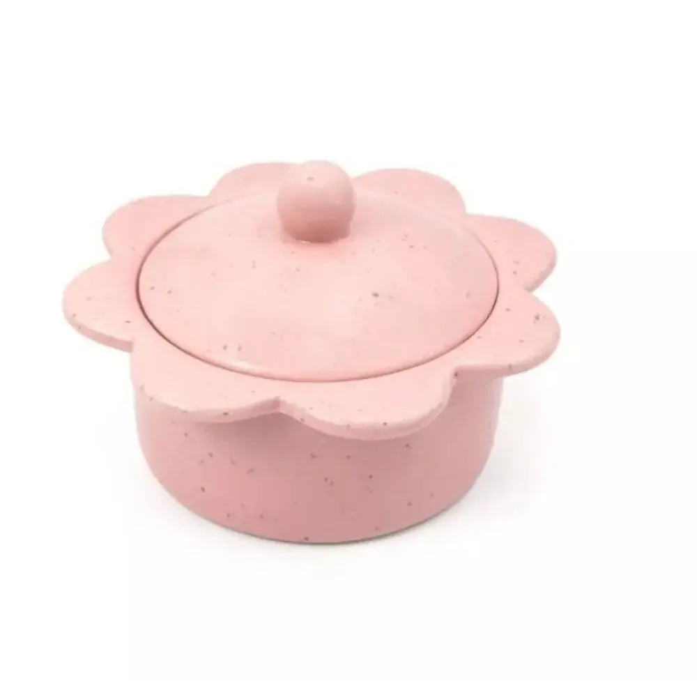 Target Bulleye's Pink Speckled Mini Ceramic Pot With Lid 106 oz NWT Oven Safe s2